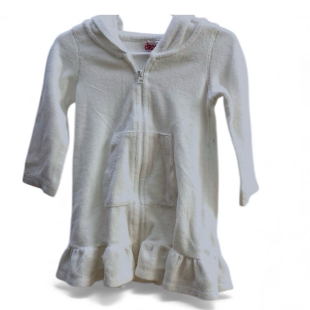 Toddler Girl White Terry Hooded Swim Cover Up 18M Circo